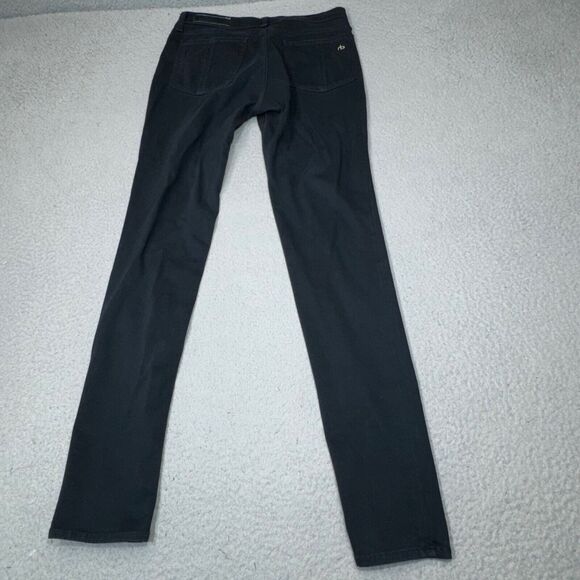 Rag & Bone Jeans Women 28x30 Black Mid Plush Skinny Stretch Twill Legging Casual - Picture 2 of 16